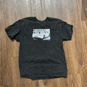 VINTAGE washed black tshirt. Mens Large JDM R34 skyline gtr